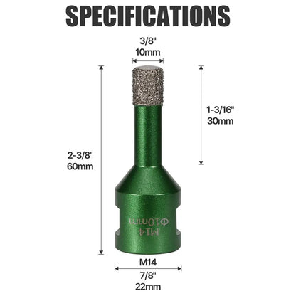 6–130 mm M14-Gewinde, trocken, vakuumgelöteter Marmor, Mauerwerk, Lochsäge, Öffner, Diamantbohrkrone für Keramikfliesen, Granit, Marmor