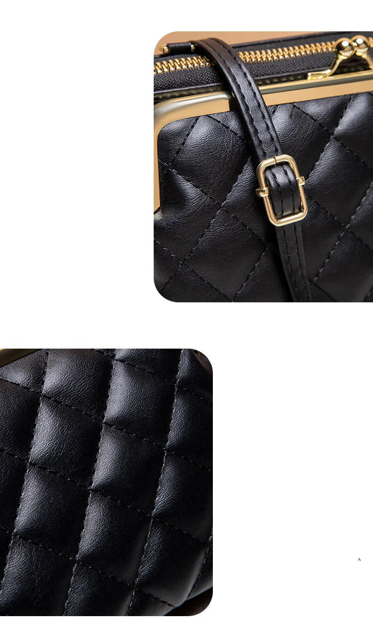 Fashion Women Luxury Leather Single Shoulder Bags Ladies Large Capacity Crossbody Mobile Phone Purse Female Messenger Wallet.
