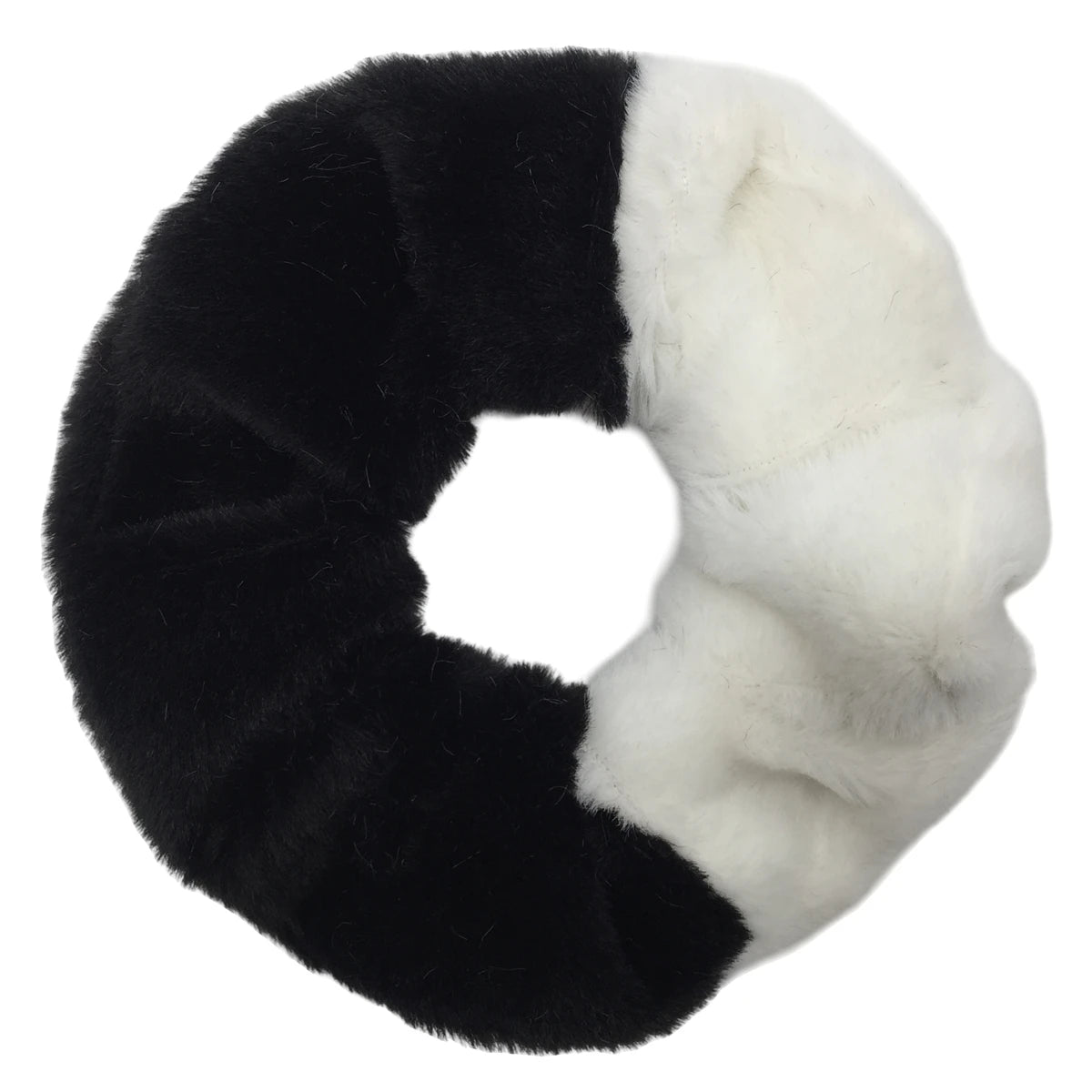 6pc Hair Scrunchies Furry Elastic Band Women Girl Ponytail Holder Rubber Ties Accessories Plush Faux Fur Soft Chiffon Headband