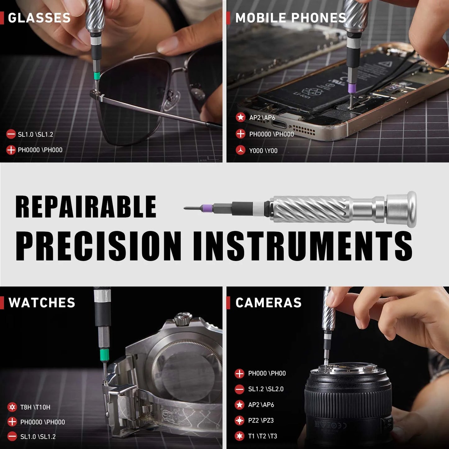 VMAN 66in1 Multifunktions-Ratschenschraubendreher-Set, mehrere magnetische Bits, Mini-Reparatur-Werkzeug-Set, Haushaltswerkzeug für PC und Schreibtisch usw.