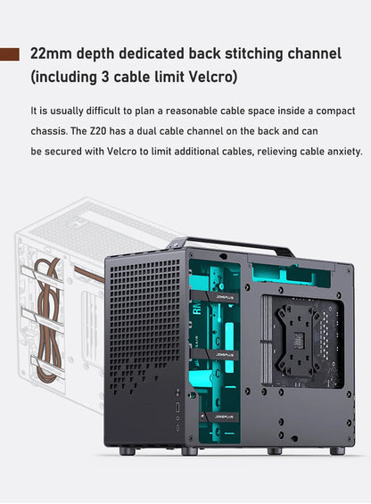 JONSBO Z20 MATX Case Detachable Handle Supports 240 Water-cooled 363mm Graphics Card Side  Transparency Desktop Mini PC Chassis