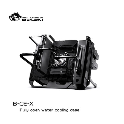 Bykski ATX Open Frame Panoramic Viewing Gaming Computer Case DIY Full Aluminum Water-Cooled Chassis B-CE-X.