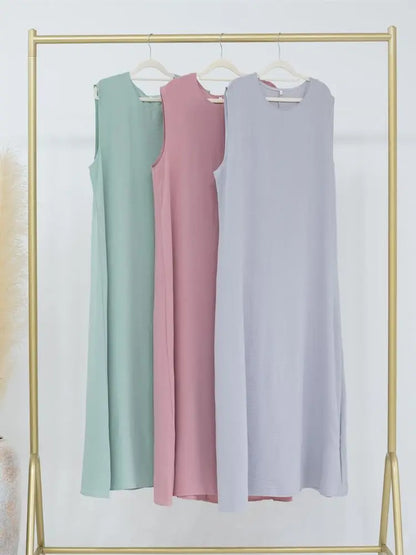 Ramadan Sleeveless Abaya Turkey Islam Arabic Muslim Long Dress African Dresses For Women Clothing Robe Musulmane Femme Vestidos.