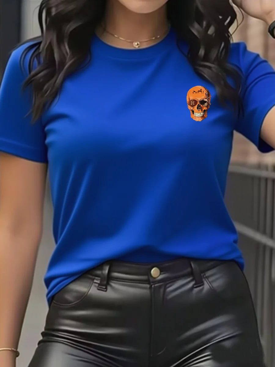 Cartoon Graphic Printing Summer Luxury Brand Cotton Men's and Women's T-Shirts Short Sleeves Street Fashion Trend Clothing.