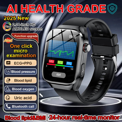 SmartWatch Voice Call Push reminder Physical examination Health Watch Blood Pressure UricAcid Blood Oxygen ECG Sport Smart watch