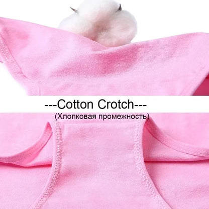 7Pcs Panties for Women Cotton Underwear Plus Size Sexy Briefs Girls Breathable Soft Lingerie Female Cute Solid Color Underpants.