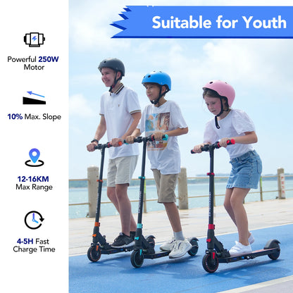 RCB Electric Scooter for Kids Ages 6-8-12, R15 Kids Electric Scooter, 20 KM/H Top Speed, 16KM Range, 3 Heights Adjustable, Gifts.