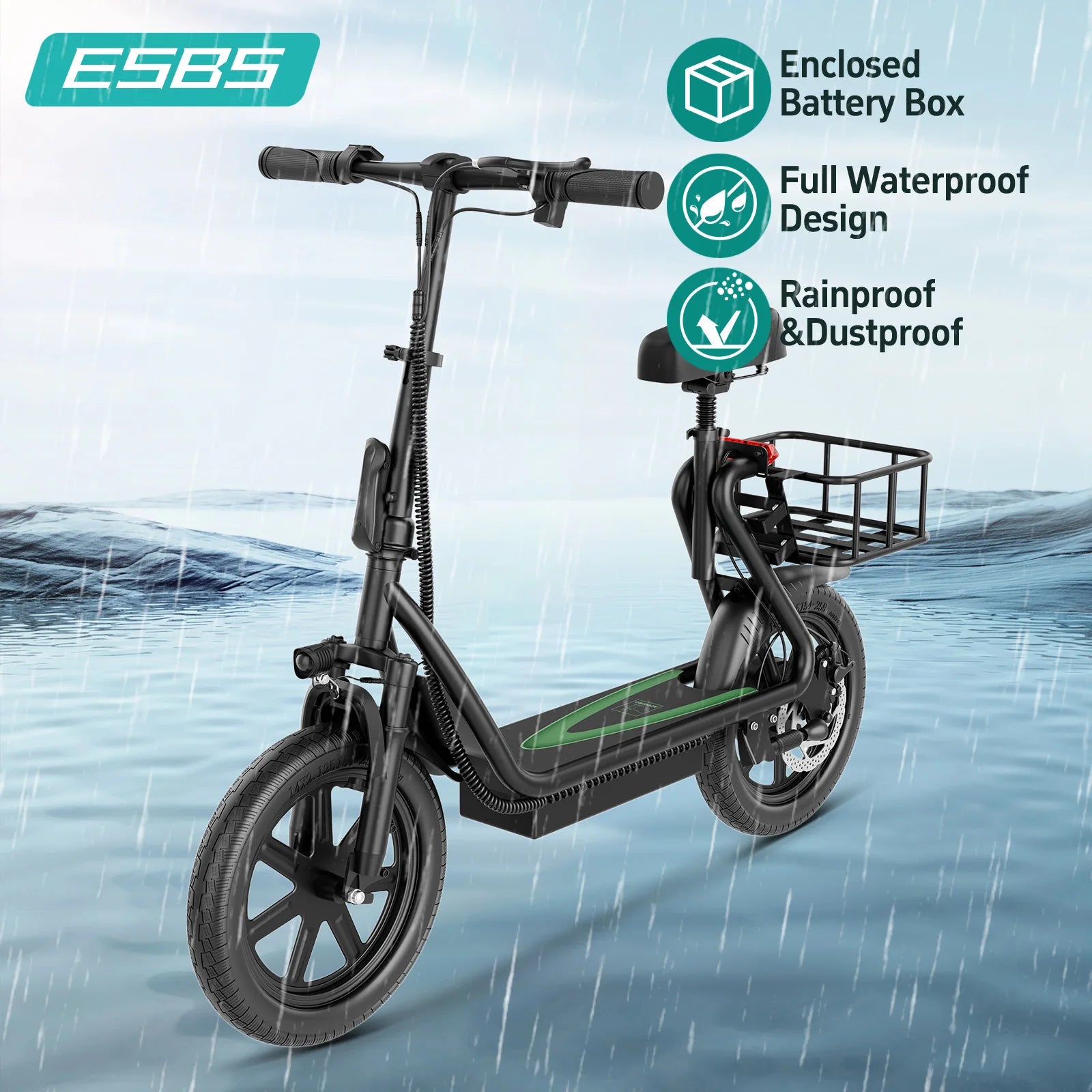 New Design Electric Scooter for Adults 350W/500W AOVOPRO High Performance Motor Foldable Escooter with 25/45KM Commute Range.