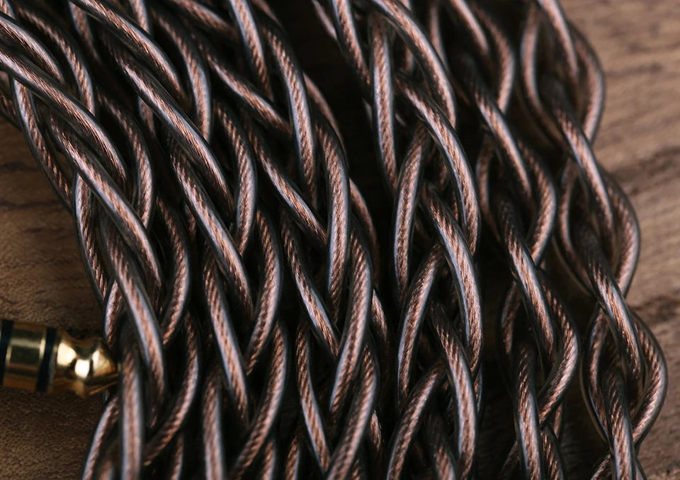 OPENHEART Kingwood 8 Core Litz OCC Headphone Cable 1 to 2 jack dual 3.5/2.5/4.4mm/XLR Pure copper Balanced Replacement Cable.