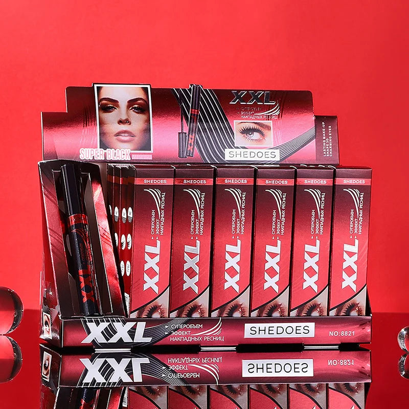 3D Mascara Waterproof Extra Volume Long -lasting Hyper-Curl Lengthening Eyelash Non-smudging Eyelashes Black Mascara Makeup.