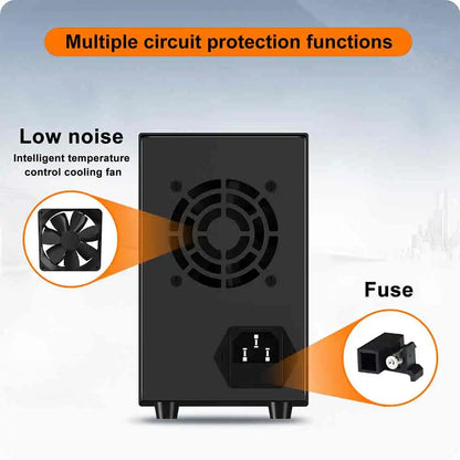 Adjustable DC Power Supply 30V 5A 10A 60V 120V 3A LaboratoryBench Power Source Switching Stabilized LCD Power Supply regulator.