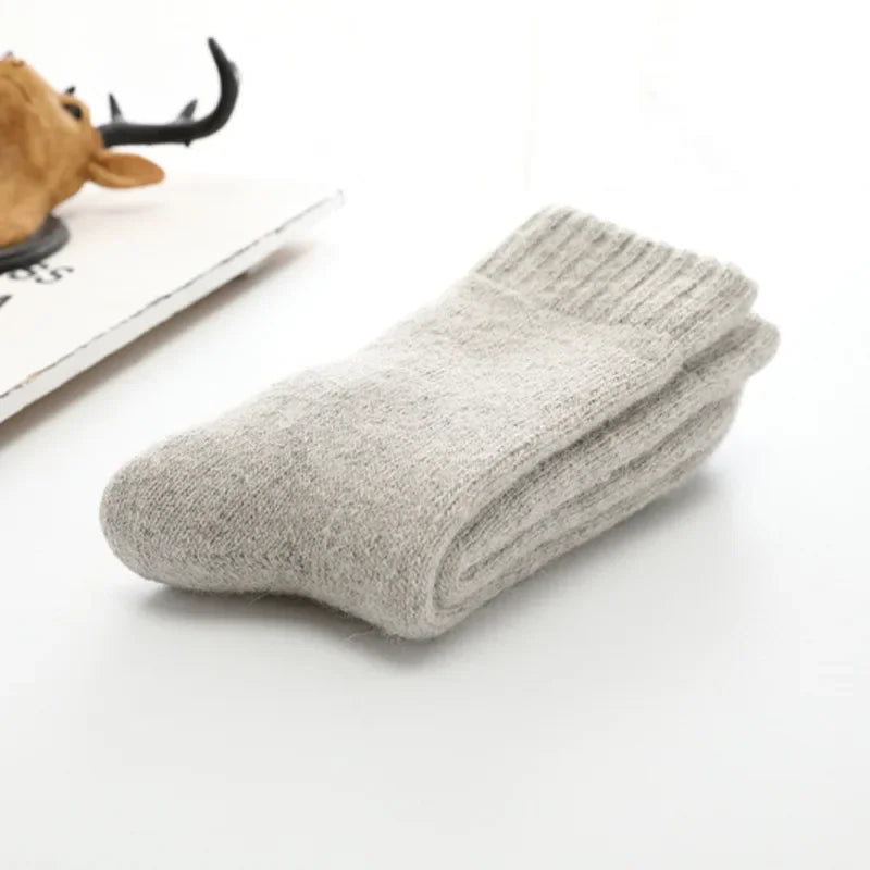 Super Warm Funny Happy Male Men Thicker Solid Socks Merino Wool Rabbit Socks Snow Winter Socks calceta hombre skarpety meskie.