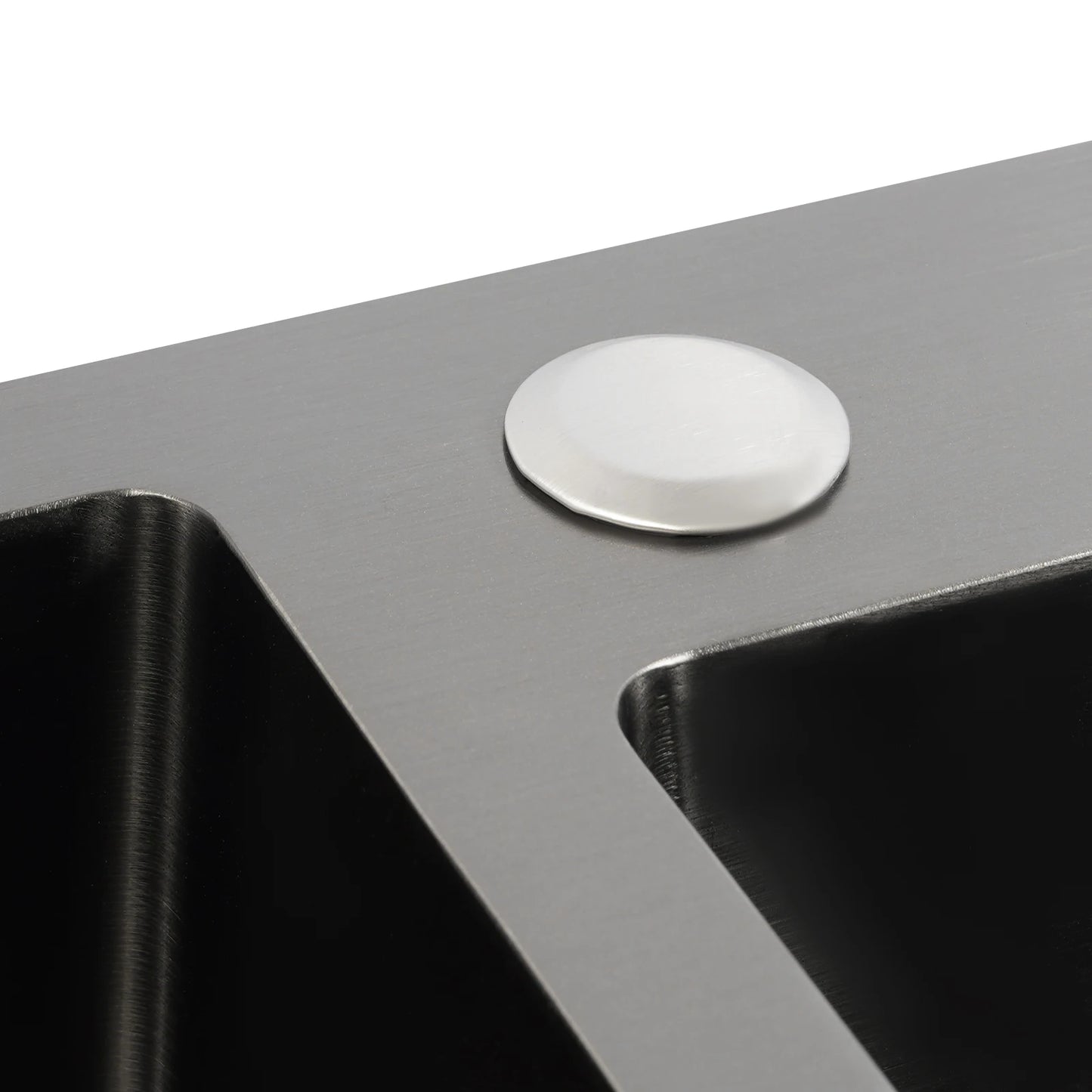 Doppelschüssel-Küchenspüle aus Edelstahl 304, nanobeschichtetes modernes Spülbecken mit Seifenspender und Abflussset, 3 Befestigungsmöglichkeiten