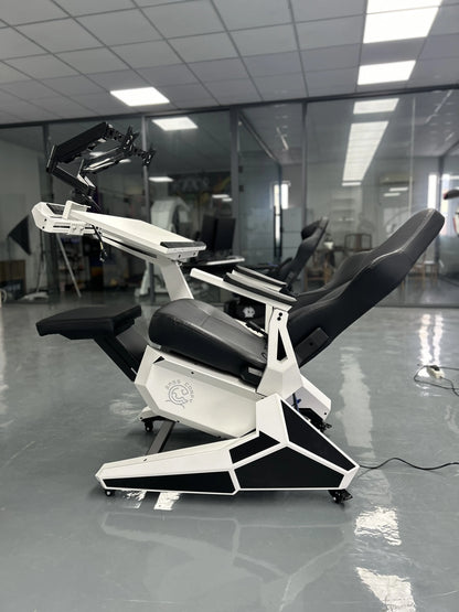 EASE POD PRO Günstiger, bequemer Computer-Cockpit-Zero-Gravity-Stuhl, ergonomischer Stuhl, Arbeitsplatz für 1–2 Monitore