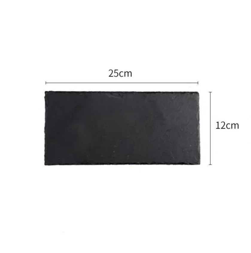 Japanese And Korean Style SLATE Plate Dessert Sushi Flat Western Food Black SLATE Plate Tableware