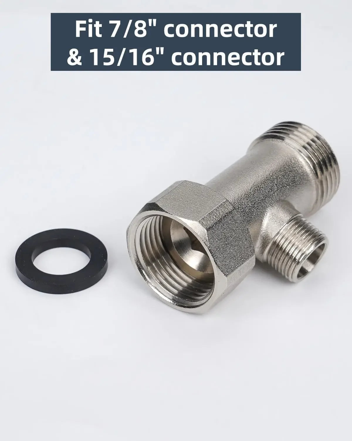 3 Way T Valve Adapter Connector Copper Brass 3/8 1/2 9/16 7/8  for Diverter Bath Toilet Bidet Sprayer Shower Head Water Pipes