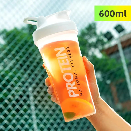 GIANXI Shaker Bottles Gym Sports Protein Powder Mixing Bottle Outdoor Portable Leak Proof Plastic Cup Drinkware.