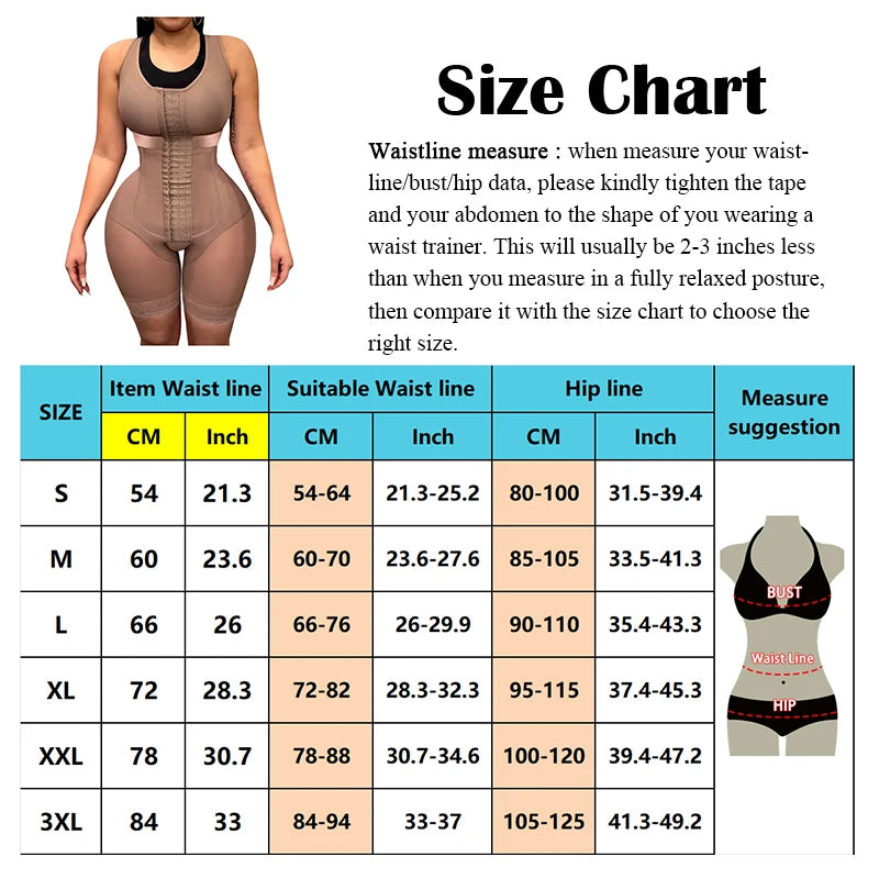 Girdles Shapers Fajas Colombian Corset Sculpting Body Sheath Slimming Bodysuit Tummy Reducing Shapewear Post Surgery Garment.