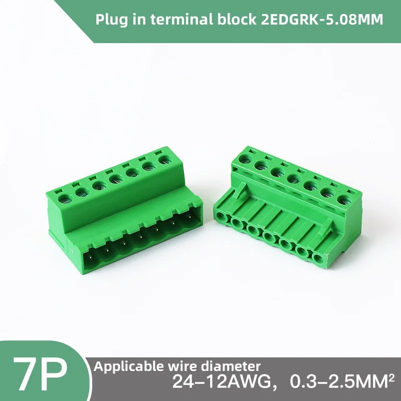 2EDGRK 5,08 mm Header Socket Plug-IN Terminal Blocks Schraubtyp PCB Male Connectors 2P -24P