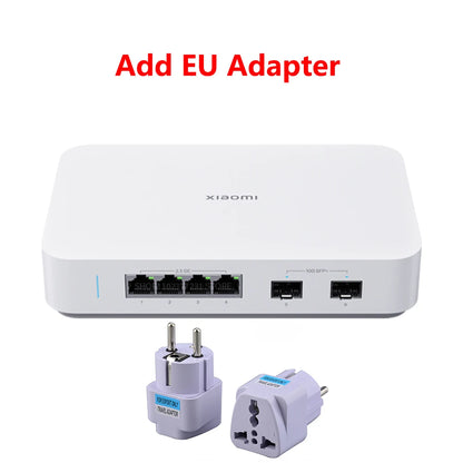 2025 NEW Xiaomi 10G Ethernet Switch 4×2.5G+2×10GMbps Mini Network Switches VLAN Ethernet Splitter Lan Router 6 Ports Hub Switch