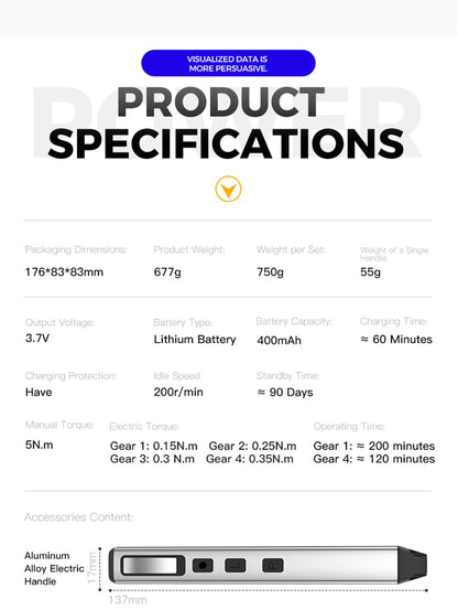126-in-1-Präzisions-Elektroschrauber-Sets, wiederaufladbares Mini-Set, kabellose kabellose Bits für Xiaomi, Handy, mobiler Laptop, PC
