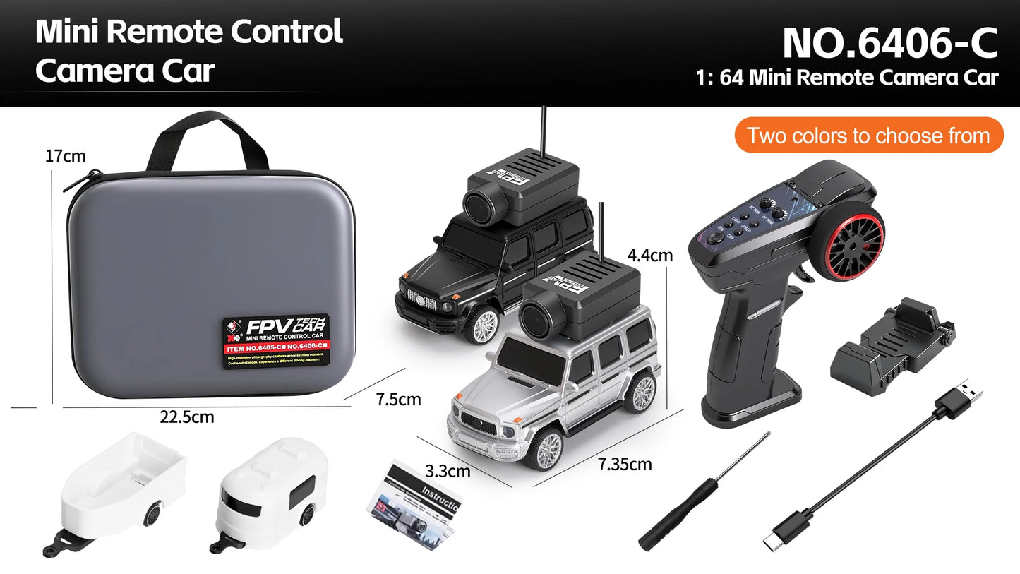 WLtoys 1/64 Mini RC Car with 720P FPV Camera Wifi APP Control 2.4G Reomte Contorl Racing Vehicle Toy for Children 6405 6406