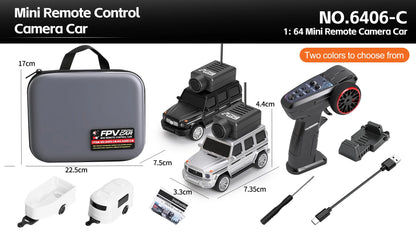 WLtoys 1/64 Mini RC Car with 720P FPV Camera Wifi APP Control 2.4G Reomte Contorl Racing Vehicle Toy for Children 6405 6406