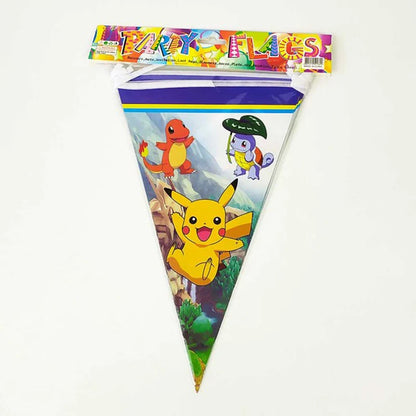 Pokemon Geburtstag Party Dekoration Pikachu Blitz Neue Ballon Set Kid Event Liefert Einweg Geschirr Banner Maske Hintergrund.
