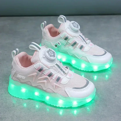 Children Fashion Kids Led Shoes for Girls Usb Charging Sneakers Outdoor Sport Footwear Boys Luminous Shoes 2023 Glowing Sneakers