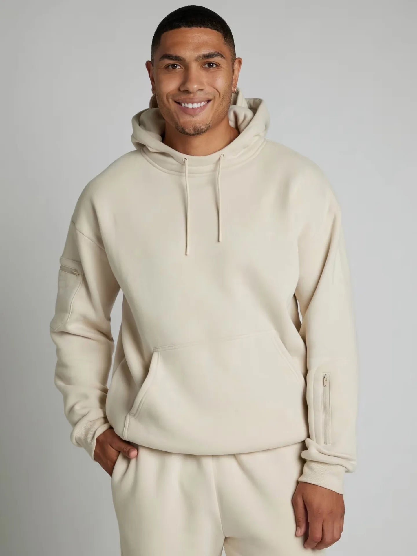 2025 Fitness Workout Outfits Autumn Winter Women Man Tracksuit Sport Pocket Sweatshirt Hoodies Sweatpants 2 Two Piece Set Lover