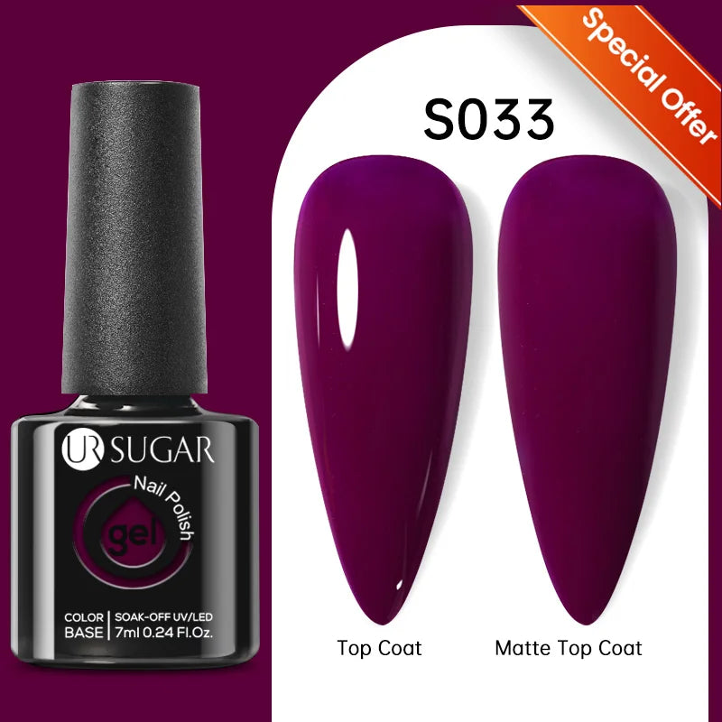 UR SUGAR 7/7.5ml Summer Blue Silver Gel Nail Polish Semi Permanent High Quality Soak Off UV LED Varnishes Nails Art Manicure