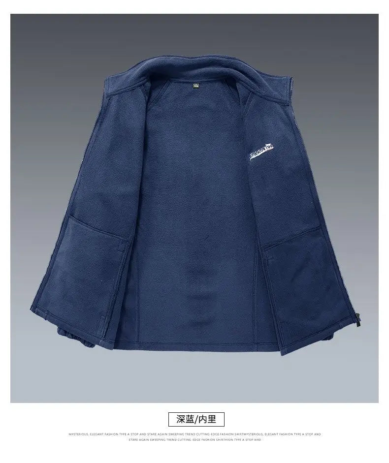 Men's Spring Autumn Jacket Thickened High-end Knitted Jacket Cardigan Outerwear Coat.