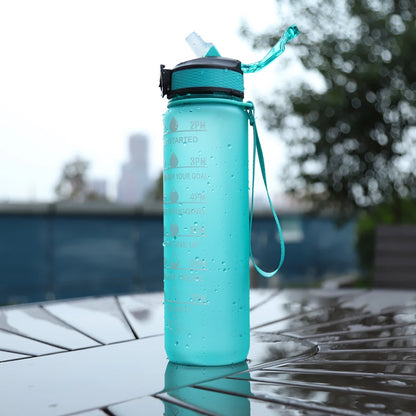 1 Liter Water Bottle Motivational Sport Water Bottle Leakproof Bottles Drinking Outdoor Travel Gym Fitness Jugs for Kitchen Cups.