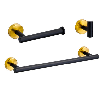 Badezimmer-Hardware-Set aus gebürstetem Gold, Handtuchhalter aus Edelstahl 304, Handtuchring, Toilettenpapierhalter, Kleiderhaken, Badezimmer-Zubehör