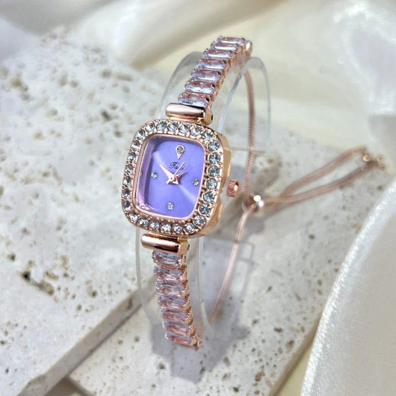 Luxury Women Watches Fashion Diamond Crystal Watches Elegant Quartz Wristwatches for Bracelet Female Wrist Watch Reloj Mujer.