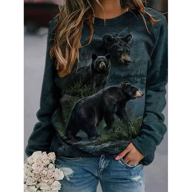 Colorful Dragonfly Hoodie Cute Rabbit 3D Print Sweatshirts Women Hoodies Streetwear Oversized Harajuku Pullovers Woman Clothing.