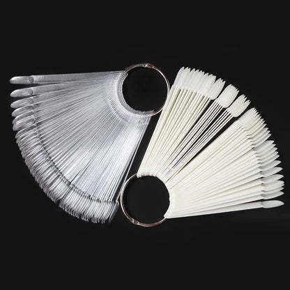 80/50/20pcs Nail Display Sticks Nail Swatch False Nail Tips Nail Gel Polish Practice Clear Display Board for Nail Art Tools.