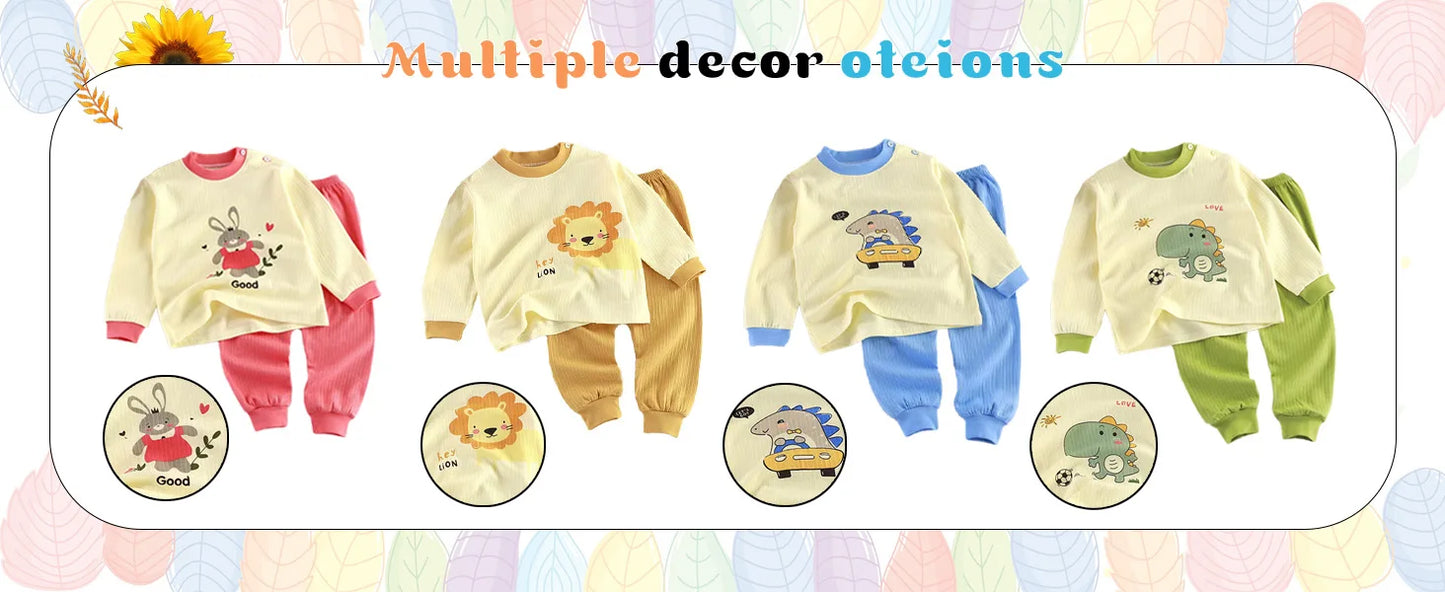 Sommer Baumwolle Cartoon lässig Kinder Set Babykleidung Mädchen Mädchen Jungen T-Shirt + Shorts 2 Stück 0-4 Jahre alte Kinderkleidung.
