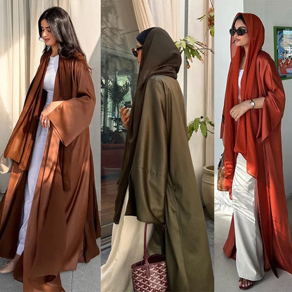 Muslim Open Abaya Women Modest Dresses Arab Cardigan Long Robe Morocco Dubai Abayas Kaftan Islam Eid Ramadan Jalabiya Vestidos.