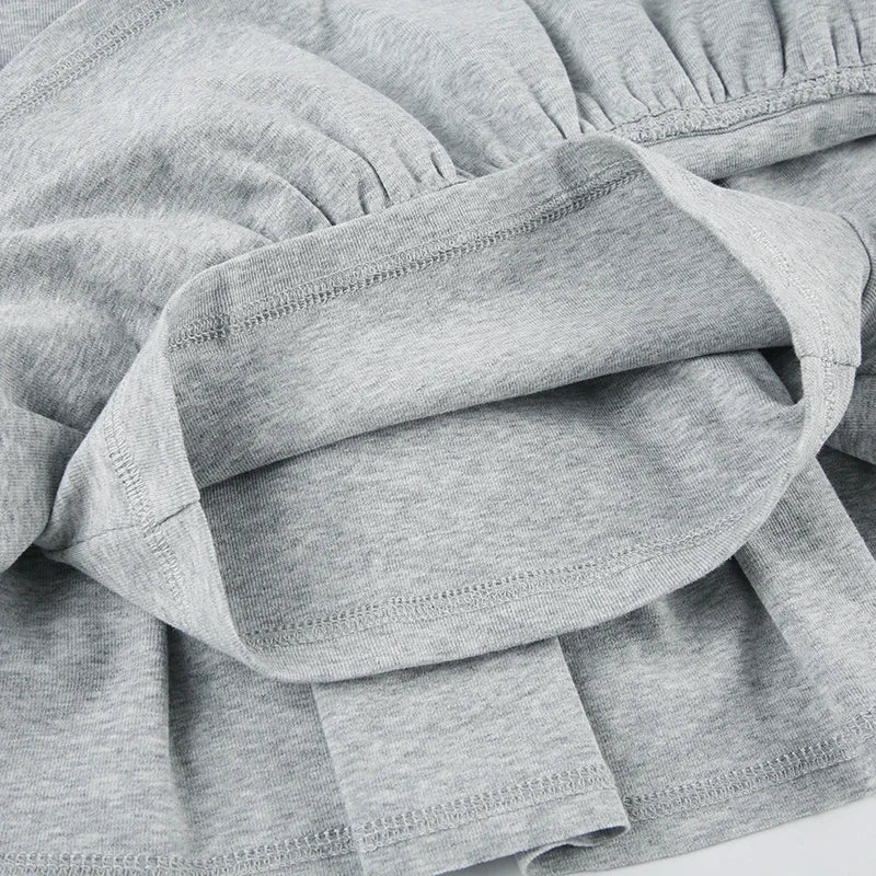 Mooyufo Sweet Solid Pleated Super Mini Skirt Preppy Atyle Sexy Slim Low-Waisted Skirts Women 2024 Summer Fashion Streetwear Lady.