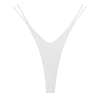 Sexy High-split Cotton Thong Women Plus Size Fitness Hip Lifting G-string Low Rise High Cut Seamless Mini Underwear Bikini Style.