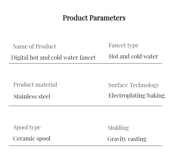 Digital Basin Faucets Smart Bathroom Faucet Shower Room Taps Water Temperature LED Black White Sink Tap Rotating Stainless Steel