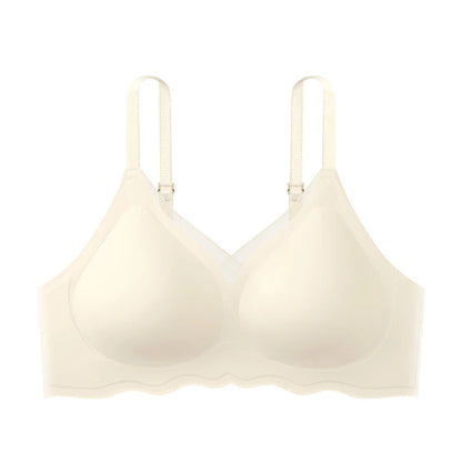 Daily Activities No-wire Bra Beautiful Back Casual Sexy Back Bra Casual Underwear Apricot Solid Pattern All Seasons.