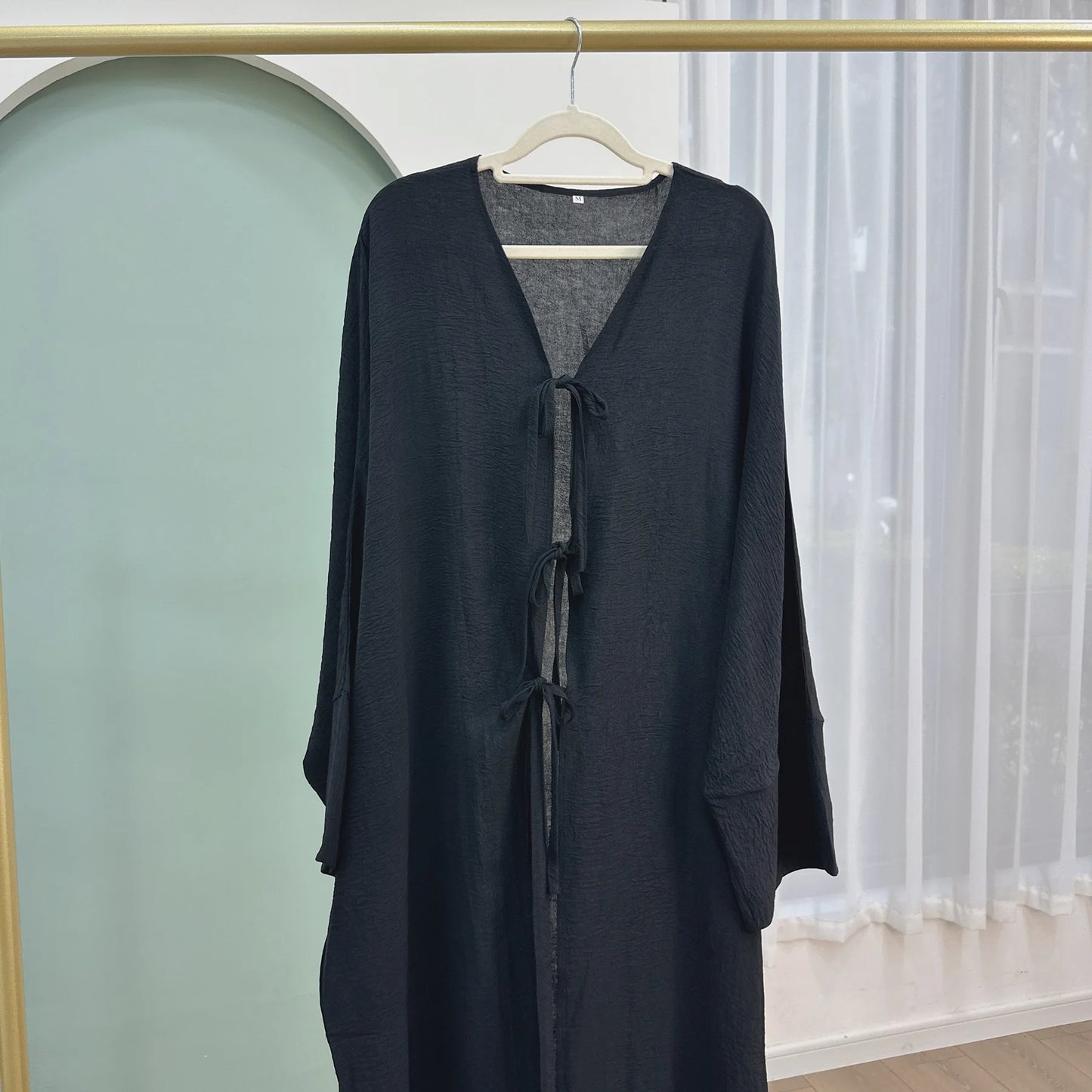 Ramadan Eid Muslim Women Modest Arab Open Abaya Long Dress Jalabiya Lace Up Cardigan Robe Morocco Dubai Abayas Kaftan Vestidos