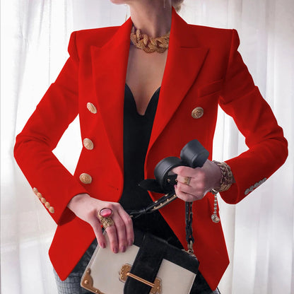Casual Drehen Unten Kragen Langarm Anzug Oberbekleidung Büro Dame Frühling Herbst Mode Elegante Solide Blazer Mäntel Für Frauen 2023
