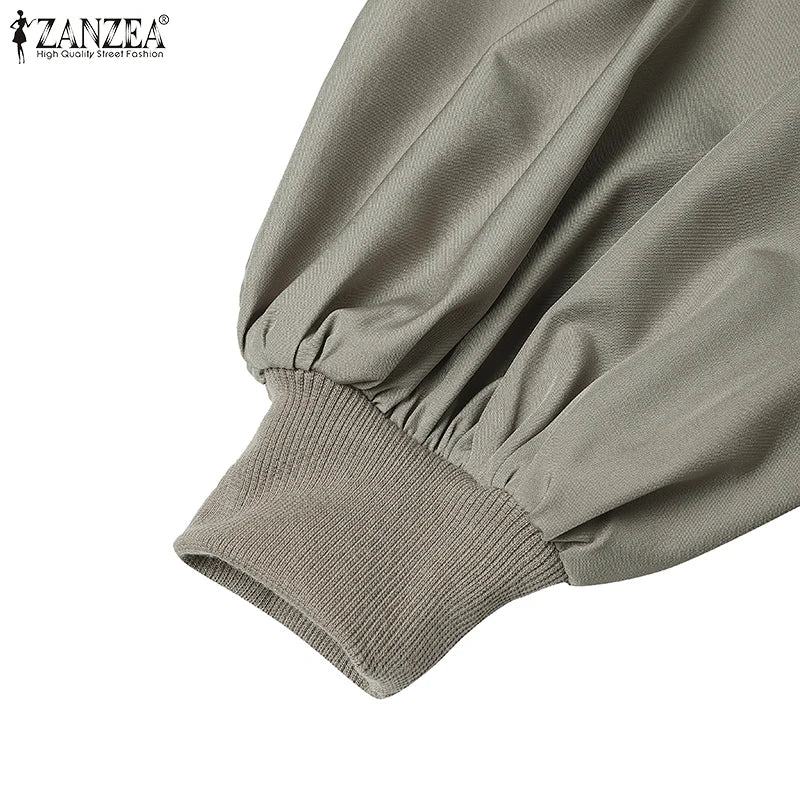 Muslim abaya ZANZEA Autumn Sundress Women Dress Hijab Dresses.