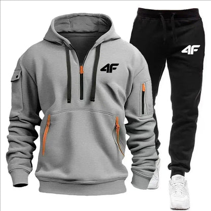 Slow jogging stylish quality sports outfit. Spring/Autumn 2025 new style outdoor fitness fashionable men's pullover + jogging pa.