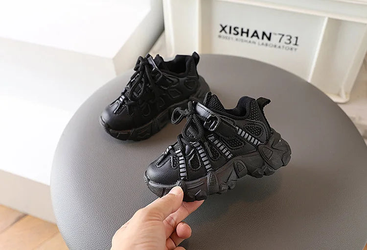 Oulylan Children Casual Shoes Thick-soled Sports Shoes Infant Footwear Boy Sneakers Breathable Non-slip Baby Shoes.