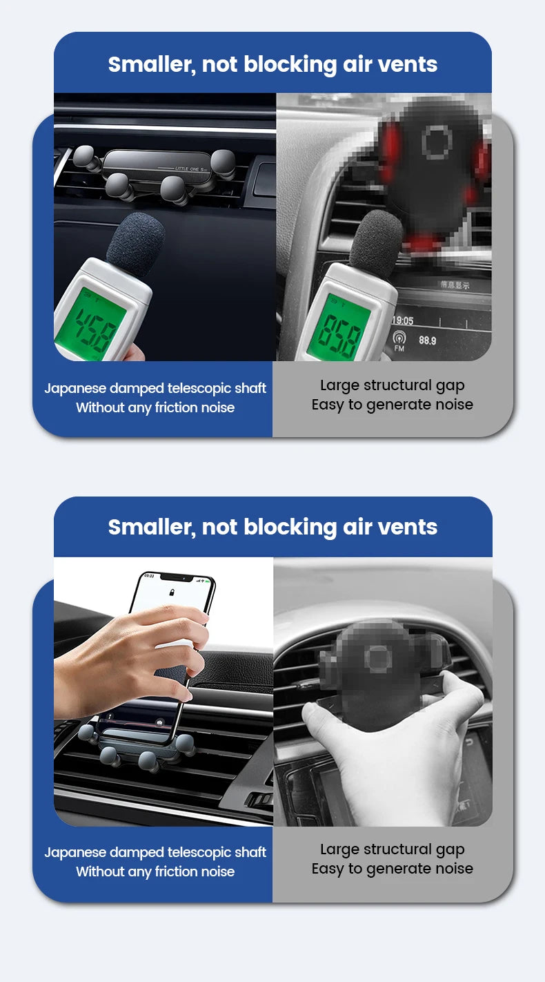 Gravity Car Phone Holder Air Vent Mount Cell Phone Holder in Car Mobile Support For iPhone 13 12 Xiaomi Universal GPS Stand.