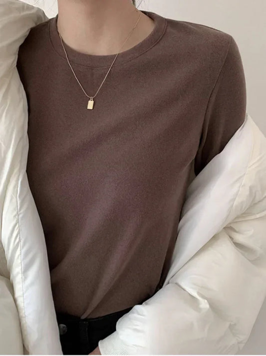 Winter Frauen Pullover T Shirt Frauen Oversize T-Shirt Frau Kleidung Weibliche T Tops Pullover Langarm Rohr Gestrickte T-shirt Top